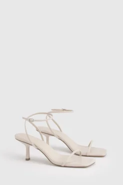 boohoo Escarpins À Bout Carré Et Double Bride À Talon Mi-haut< Chaussures Festives|Chaussures À Talons