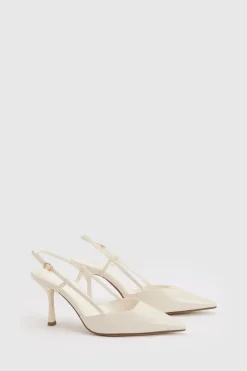 boohoo Escarpins À Bout Carré Pointu Avec Bride Arrière Coupe Large< Chaussures Festives|Chaussures À Talons