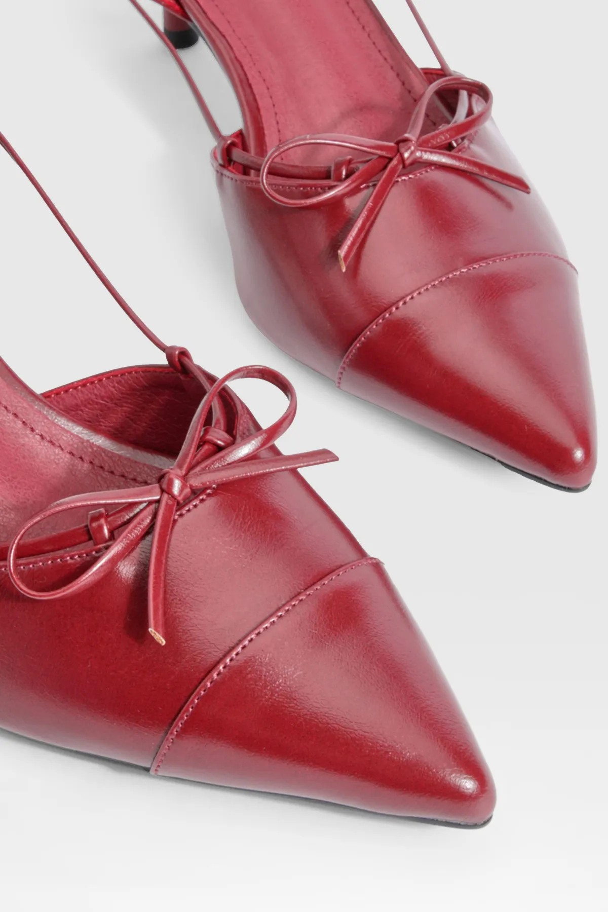 boohoo Escarpins À Bout Pointu Avec Nœud Coupe Large< Chaussures Festives|Chaussures À Talons