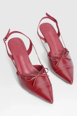 boohoo Escarpins À Bout Pointu Avec Nœud Coupe Large< Chaussures Festives|Chaussures À Talons