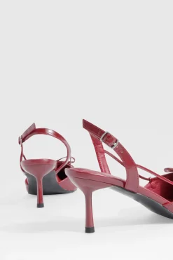 boohoo Escarpins À Bout Pointu Avec Nœud Coupe Large< Chaussures Festives|Chaussures À Talons