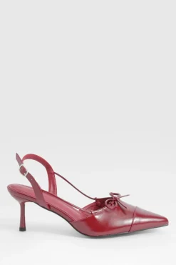 boohoo Escarpins À Bout Pointu Avec Nœud Coupe Large< Chaussures Festives|Chaussures À Talons