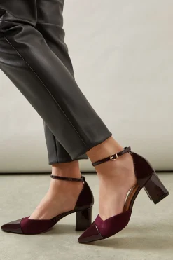 Wallis Escarpins à Bout Pointu Dollis Coupe Large Deux Parties avec Bout Rapporté et Talon Bloc Haut< Chaussures À Talons|Escarpins