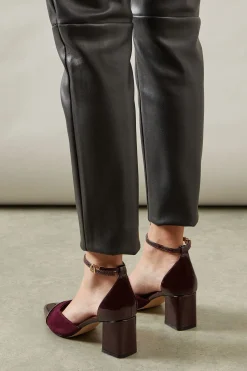 Wallis Escarpins à Bout Pointu Dollis Coupe Large Deux Parties avec Bout Rapporté et Talon Bloc Haut< Chaussures À Talons|Escarpins