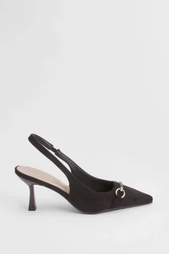 Wallis Escarpins À Bride Arrière Amelia En Synthétique Avec Détail Mors Et Talon Bobine< Chaussures À Talons|Escarpins
