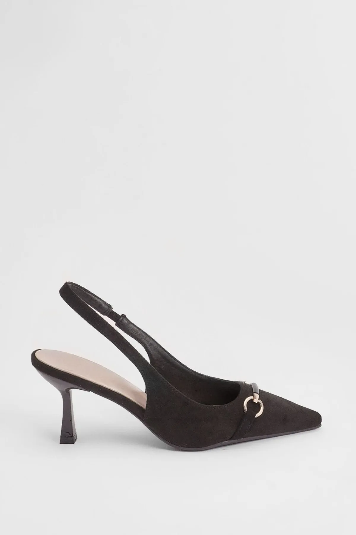 Wallis Escarpins À Bride Arrière Amelia En Synthétique Avec Détail Mors Et Talon Bobine< Chaussures À Talons|Escarpins