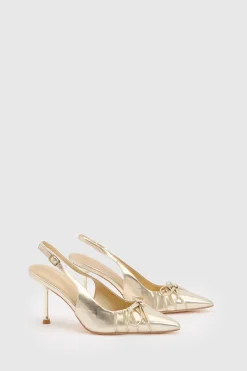 boohoo Escarpins À Bride Arrière Avec Nœud Coupe Large< Chaussures Festives|Chaussures À Talons