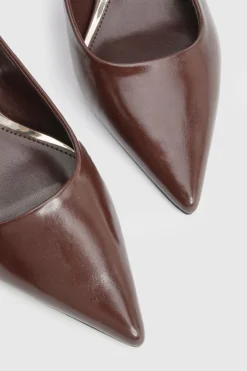 boohoo Escarpins À Bride Arrière Coupe Large< Looks Chocolat|Chaussures À Talons