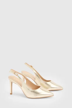 Dorothy Perkins Escarpins À Bride Arrière Dasha Coupe Large À Talon Aiguille Haut< Chaussures À Talons|Chaussures Dorées