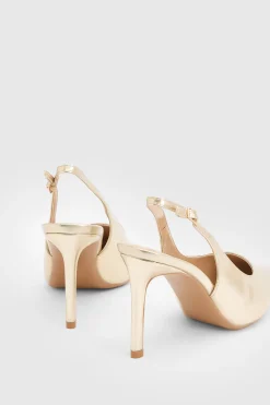 Dorothy Perkins Escarpins À Bride Arrière Dasha Coupe Large À Talon Aiguille Haut< Chaussures À Talons|Chaussures Dorées