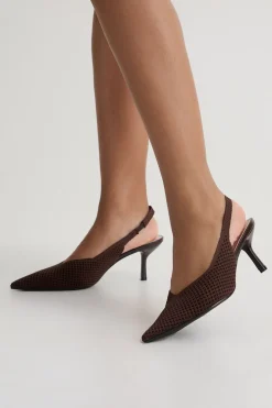 Escarpins À Bride Arrière En Néoprène À Micro Résille