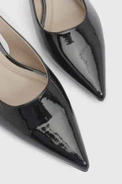 Escarpins À Bride Arrière Jess En Synthétiquecuir Verni À Petit Talon