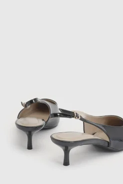 Escarpins À Bride Arrière Jess En Synthétiquecuir Verni À Petit Talon
