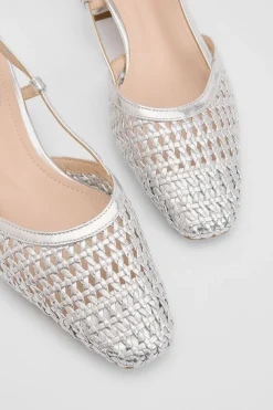 Escarpins À Bride Arrière Katelynn En Synthétiquecuir Tressé À Talon Bloc