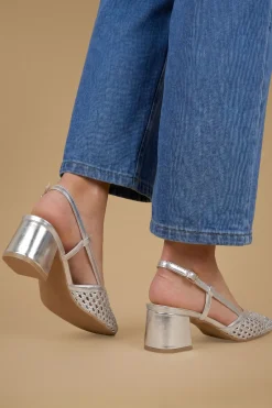 Escarpins À Bride Arrière Katelynn En Synthétiquecuir Tressé À Talon Bloc