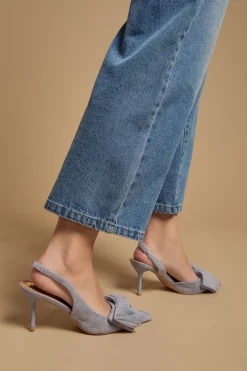 Oasis Escarpins À Bride Arrière Rose En Synthétique Avec Nœud Et Talon Aiguille Haut< Chaussures À Talons|Escarpins
