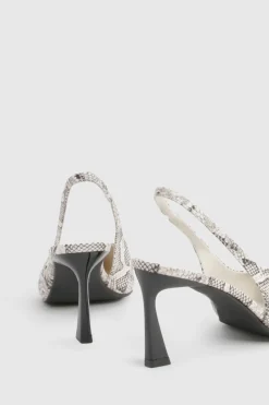 boohoo Escarpins à Bride Arrière Talon Évasé Coupe Large< Chaussures Festives|Chaussures À Talons