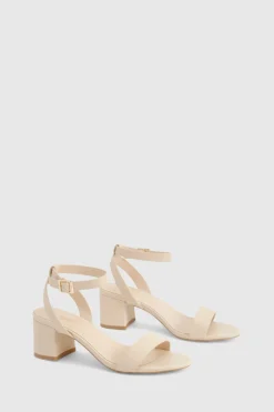 boohoo Escarpins à Bride Cheville Talon Bloc Bas Coupe Large< Chaussures Festives|Chaussures À Talons