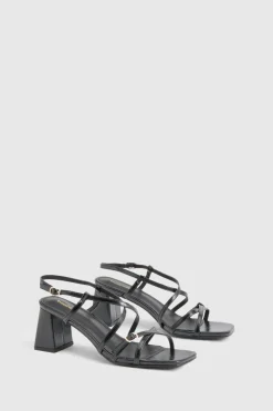 Escarpins À Brides Avec Détail Boucle Et Talon Bloc Bas