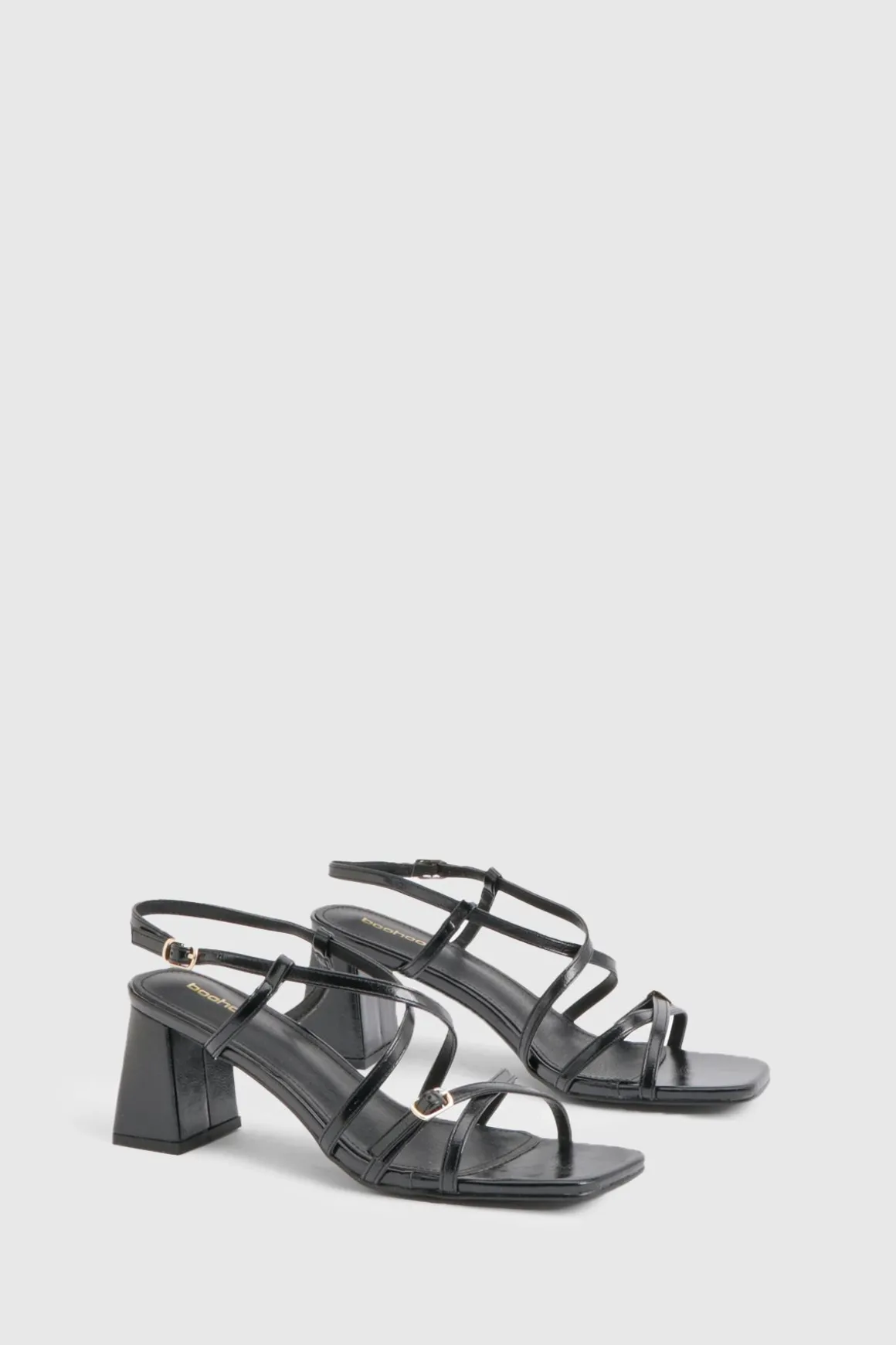 Escarpins À Brides Avec Détail Boucle Et Talon Bloc Bas