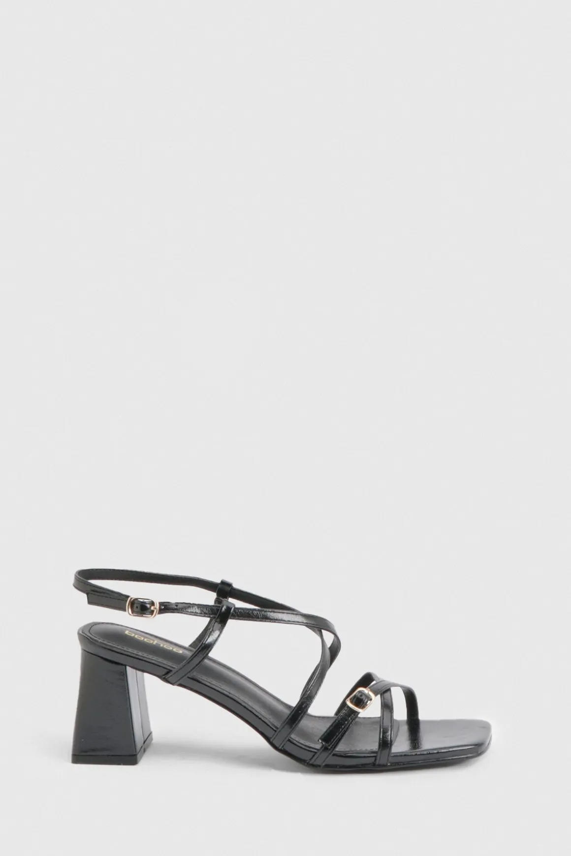Escarpins À Brides Avec Détail Boucle Et Talon Bloc Bas