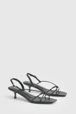 boohoo Escarpins à Brides avec Détail Nœud et Talon Aiguille Bas< Chaussures Festives|Chaussures À Talons