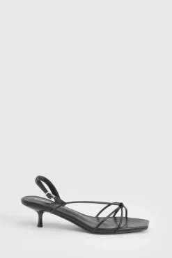 boohoo Escarpins à Brides avec Détail Nœud et Talon Aiguille Bas< Chaussures Festives|Chaussures À Talons