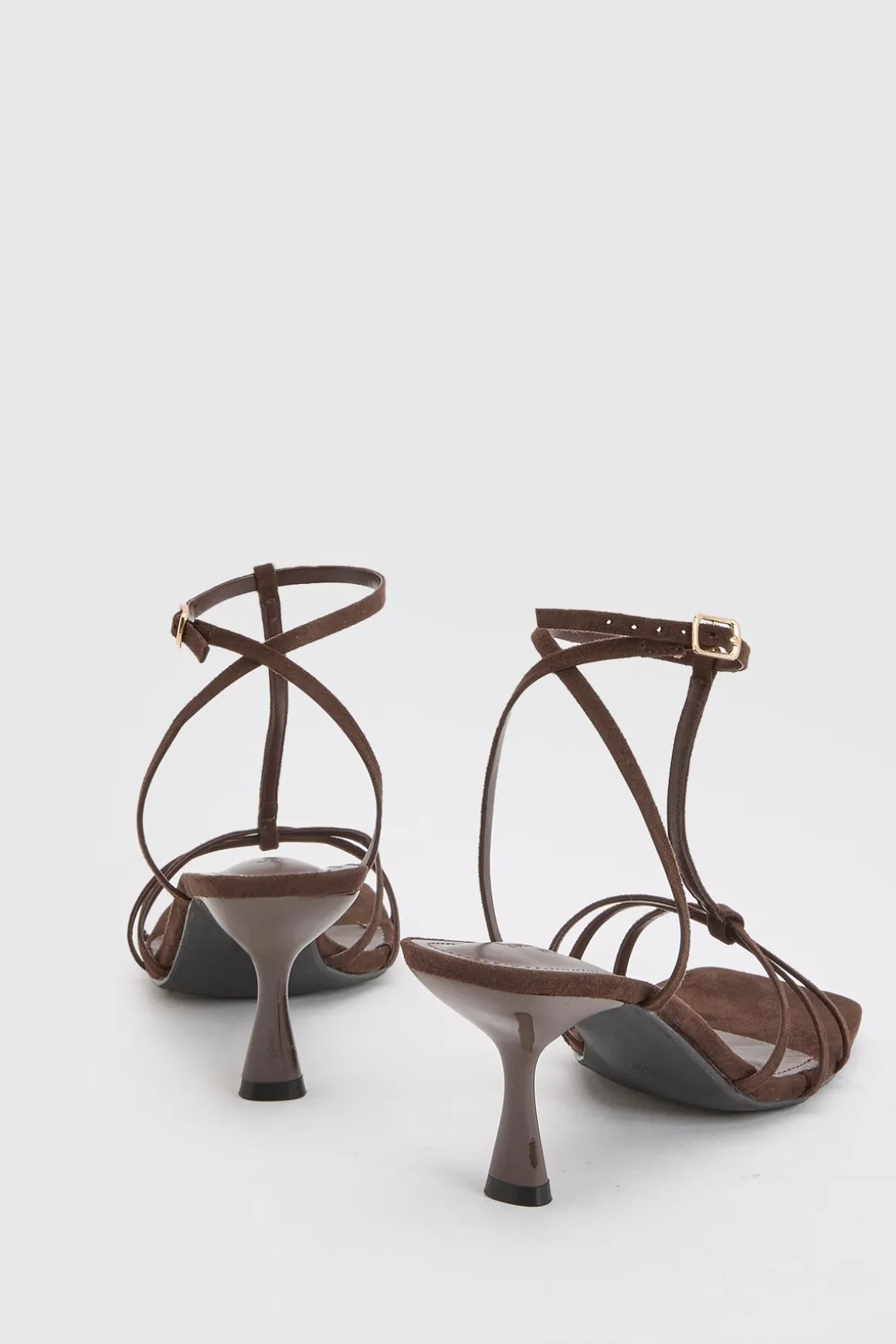 Escarpins À Brides Et Détail Nœud Avec Barre En T En Synthétique Coupe Large