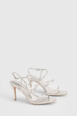boohoo Escarpins À Brides Minimalistes Coupe Large Talon Stiletto Mi-haut< Chaussures Festives|Chaussures À Talons