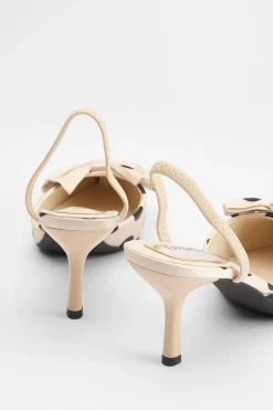 Oasis Escarpins Chantel À Bride Arrière En Satin À Pois Avec Nœud Décoratif< Chaussures À Talons|Pois