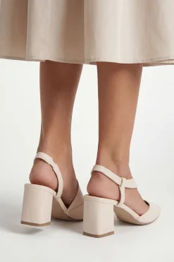 Escarpins Chaussettes À Bout Pointu Avec Bride Asymétrique Et Talon Bloc Confort Coupe Large Eve