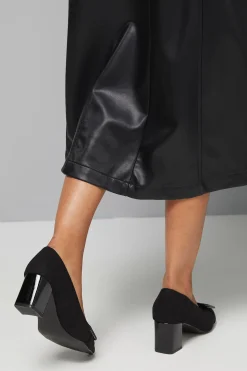 Wallis Escarpins Danny Coupe Large à Talon Bloc Moyen en synthétique avec Boucle Recouverte< Chaussures À Talons|Escarpins