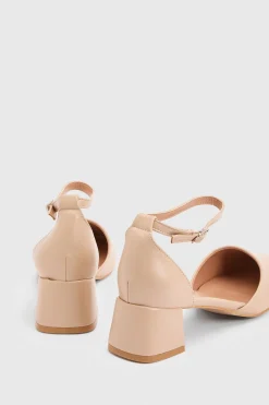 Escarpins Darcy À Bride Cheville Et Talon Bloc En Synthétiquecuir