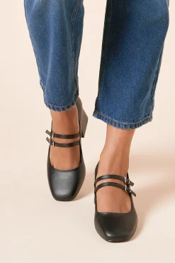 Dorothy Perkins Escarpins Dawn Coupe Large en synthétique à Double Bride Mary Jane et Talon Bloc Moyen< Chaussures À Talons|Escarpins