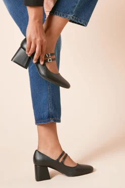 Dorothy Perkins Escarpins Dawn Coupe Large en synthétique à Double Bride Mary Jane et Talon Bloc Moyen< Chaussures À Talons|Escarpins