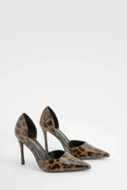 boohoo Escarpins à découpes et imprimé< Imprimé Léopard|Chaussures À Talons