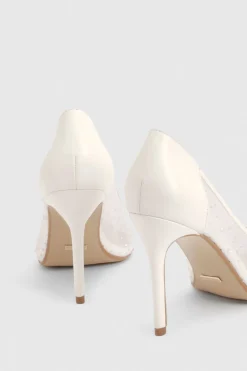 Escarpins De Mariée Ornés Coupe Large