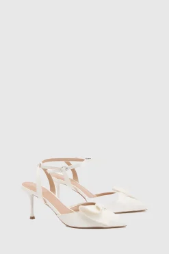 Coast Escarpins De Mariée Rosa En Satin À Détail Volant Et Talon Aiguille Haut< Chaussures À Talons|Satin Et Dentelle