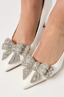 Coast Escarpins de Mariée Tania Coupe Large en Satin avec Nœud Orné et Talon Aiguille< Chaussures À Talons|Satin Et Dentelle