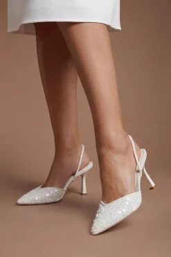 Escarpins De Mariée Trinnie En Synthétiquecuir À Maille Pailletée Et Talon Aiguille Moyen