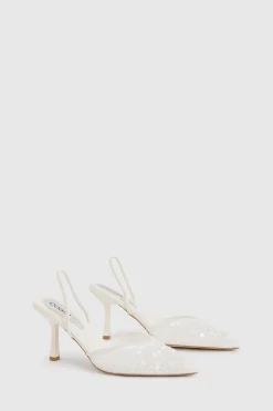 Escarpins De Mariée Trinnie En Synthétiquecuir À Maille Pailletée Et Talon Aiguille Moyen
