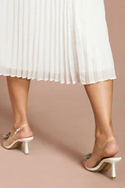 Escarpins De Mariée Venessia En Synthétiquee Transparent Avec Détail Corsage En Strass À Talons