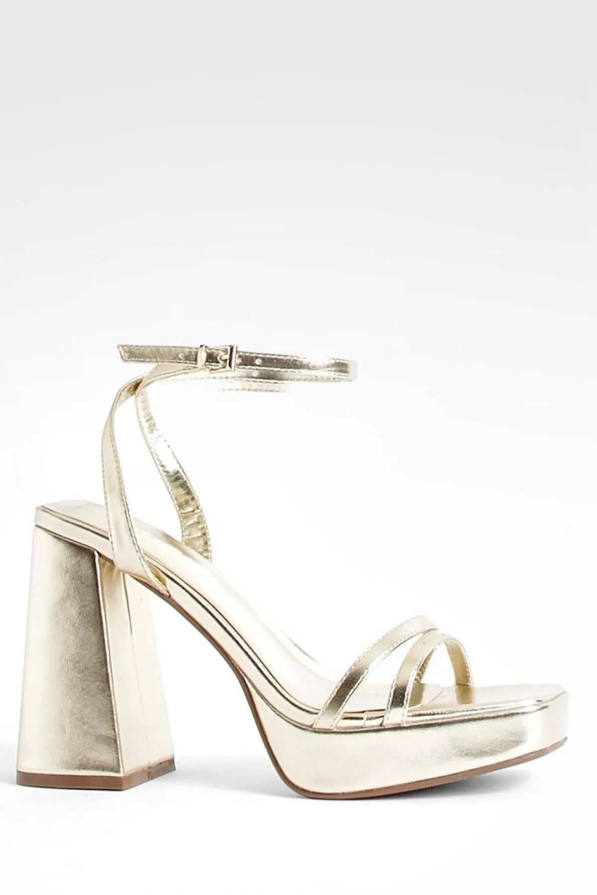 boohoo Escarpins Deux Parties À Plateforme Haute Et Multiples Brides Coupe Large< Chaussures Festives|Chaussures À Talons