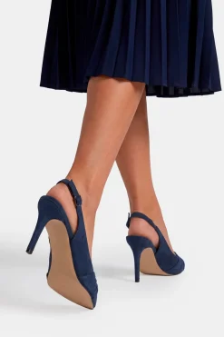 Wallis Escarpins Déjà à Bride Arrière et Talon Aiguille en synthétiquecuir avec Détail Nœud< Chaussures À Talons|Chaussures Dorées