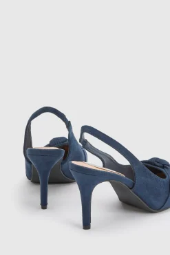 Wallis Escarpins Déjà à Bride Arrière et Talon Aiguille en synthétiquecuir avec Détail Nœud< Chaussures À Talons|Chaussures Dorées