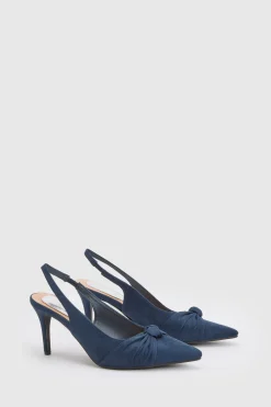 Wallis Escarpins Déjà à Bride Arrière et Talon Aiguille en synthétiquecuir avec Détail Nœud< Chaussures À Talons|Chaussures Dorées