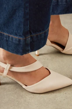 Wallis Escarpins Evelyn à Bride Asymétrique et Petit Talon< Tons Neutres|Chaussures De Bureau