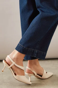 Wallis Escarpins Evelyn à Bride Asymétrique et Petit Talon< Tons Neutres|Chaussures De Bureau