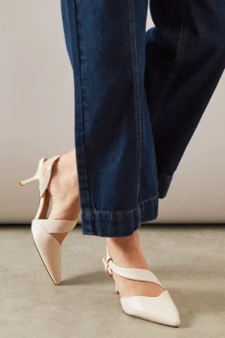 Wallis Escarpins Evelyn à Bride Asymétrique et Petit Talon< Tons Neutres|Chaussures De Bureau