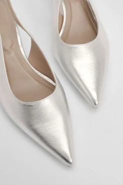 Escarpins Jess À Bride Arrière En Synthétiquecuir Métallisé À Petit Talon